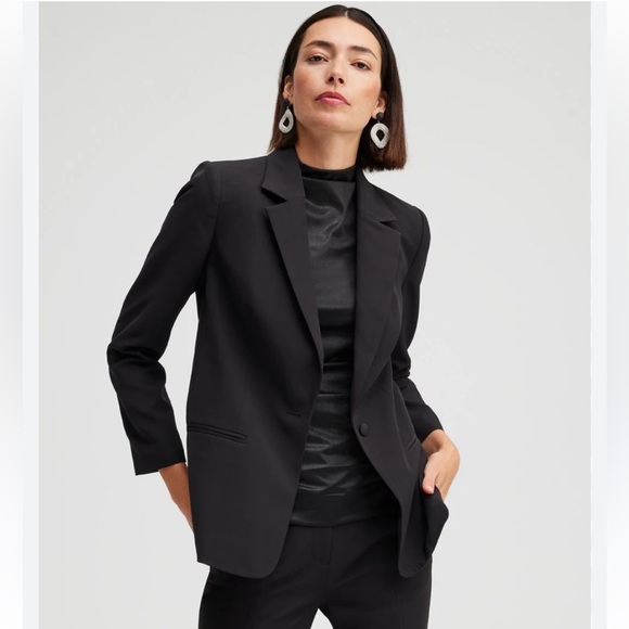 Chico's Jackets & Blazers - Chico's Black Tailored Blazer with Notched Lapels